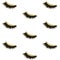 Lashes seamless vector pattern with gold glitter effect