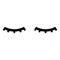 Lashs mascara make up concept silhouette icon black color vector illustration image flat style