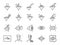 LASIK eye surgery line icon set. Included the icons as laser,  PRK, ReLEx SMILE, vision, view, and more.