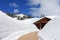 Lassen Volcanic National Park, Deep Snow at Visitor Center in Spring, Northern California, USA