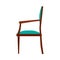 Ð¡lassic chair side view comfortable elegance brown stylish furniture vector icon. Vintage luxury seat interior room