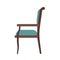 Ð¡lassic chair side view comfortable elegance brown stylish furniture vector icon. Vintage luxury seat interior room