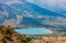 Lassithi plateau with an artificial reservoir, Crete, Greece