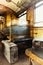 Last century rail car interior