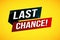 Last chance words Banner design