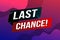 Last chance words Banner design