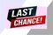 Last chance words Banner design t