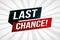 Last chance words Banner design template