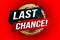 Last chance words Banner design template