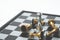 The last chess take over all the enemies. Business strategy and competitive concept