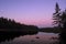 Last Light Over Cedar Lake In the Adirondack Mountains Of New York