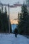 Last Light - Winter Pet Walk on Power Line