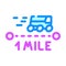 last mile delivery color icon vector illustration