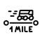 last mile delivery line icon vector illustration