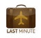 Last minute luggage airplane