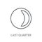 Last quarter icon. Trendy Last quarter logo concept on white bac