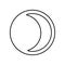 last quarter moon icon. Element of Whether for mobile concept and web apps icon. Outline, thin line icon for website design and
