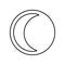 last quarter moon icon. Element of Whether for mobile concept and web apps icon. Outline, thin line icon for website design and