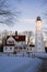 Last rays of sun on North Point Lighthouse