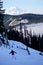 Last Run of the day: Skiers & Snowboarders & Mt. Rainier seen from White Pass, WA