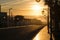 Last sunlight hits a street, Aglou Plage, Morocco