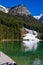 Last vestages of winter hang onto Emerald Lake. Yoho National Park. British Columbia Canada