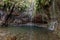 Last waterfall of the Twenty-five Fountains Levada hiking trail, Madeira