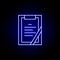 last will, death outline blue neon icon. detailed set of death illustrations icons. can be used for web, logo, mobile app, UI, UX