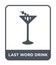 last word drink icon in trendy design style. last word drink icon isolated on white background. last word drink vector icon simple