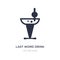 last word drink icon on white background. Simple element illustration from Drinks concept