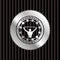 Lat pull down, exercise icon inside silver emblem or badge. EPS10