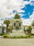 Latacunga, Ecuador, September, 28, 2018: With a stoned statue of virgin of vulcano that protect the city, built in