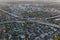 Late Afternoon Aerial of the Ventura and Hollywood Freeways Inte