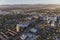 Late Afternoon Aerial View of Sherman Way in the San Fernando Va