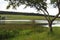 Late afternoon at the headwaters of a peaceful country dam.