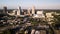 Late Afternoon Light Hits the Buildings and Landscape of Raleigh, NC