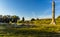 The late afternoon sun illuminates the ruins of the Temple of Apollo at Selcuk, Turkey