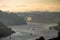 Late afternoon view of Douro River in Porto