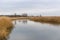 Late autumnal landscape on a small river