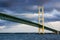 Late Day View of the Mackinac Suspension Bridge in Michigan