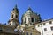 The late Snow in Prague - St. Nicholas Cathedral