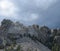 Late Spring in the South Dakota Black Hills: Sunshine and Shadows on Mount Rushmore National Memorial as Storm Clouds Approach