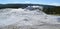 Late Spring in Yellowstone: Little Cub, Lioness, Big Cub and Lion Geysers of the Lion Group on Geyser Hill in Upper Geyser Basin