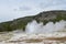Late Spring in Yellowstone National Park: Jewel Geyser of the Sapphire Group in the Biscuit Basin Area of Upper Geyser Basin