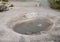 Late Spring in Yellowstone National Park: Steaming Yellow Funnel Spring Bubbles in the Back Basin Area of Norris Geyser Basin