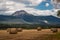 Late Summer - Mountain Meadow - Clouds & Round Bales