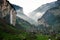 Late winter Lauterbrunnen Valley in countryside