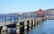 Late winter stroll on the boardwalk on Seneca Lake harbor