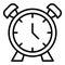 Late work alarm clock icon, outline style