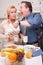 Late for Work Stressed Couple in Kitchen